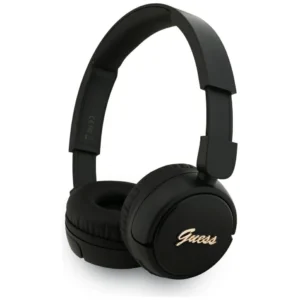 Guess Metal Logo Script Over-Ear Headphones - Blackeng