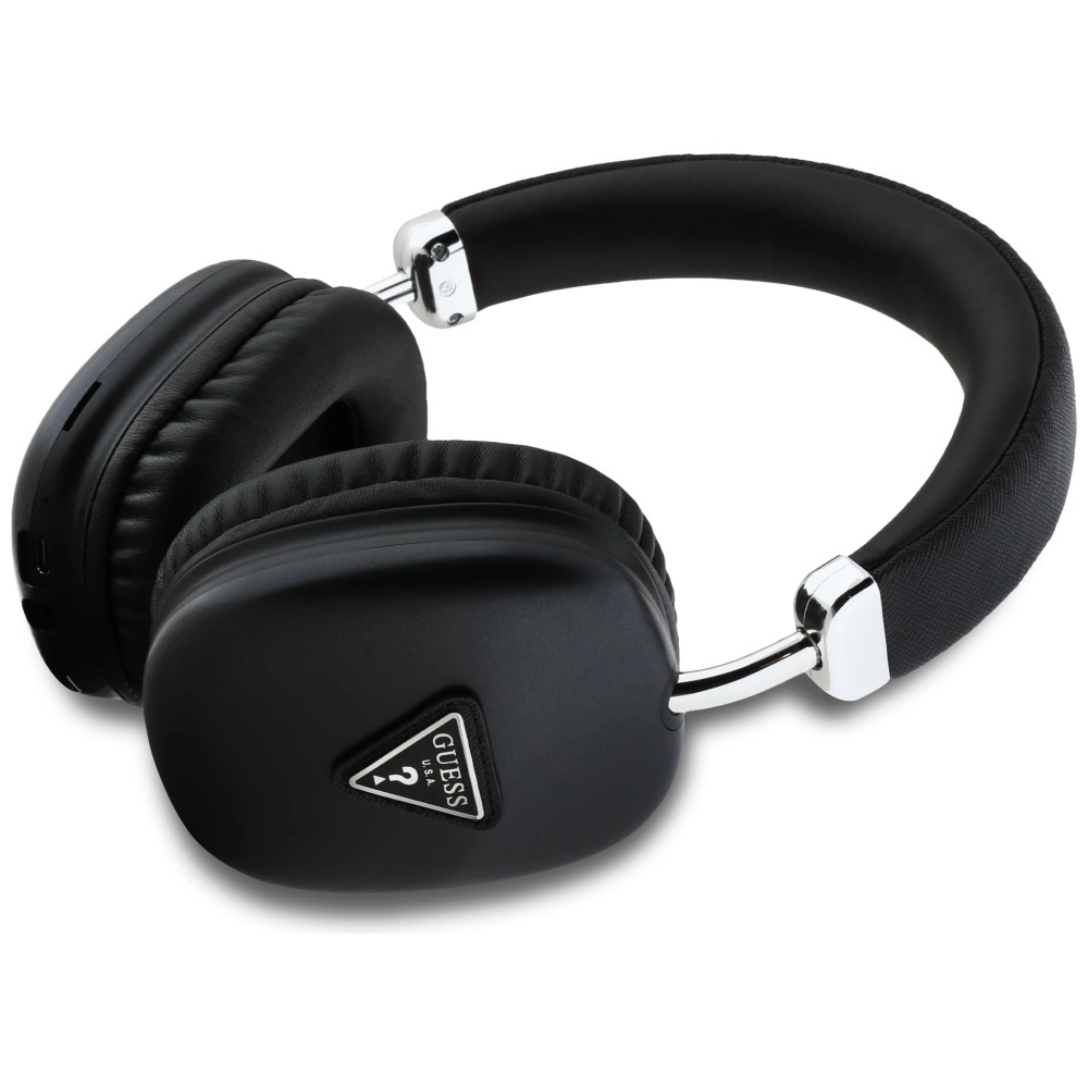 Guess Metallic Triangle Logo Over-Ear Headphones - Blackeng