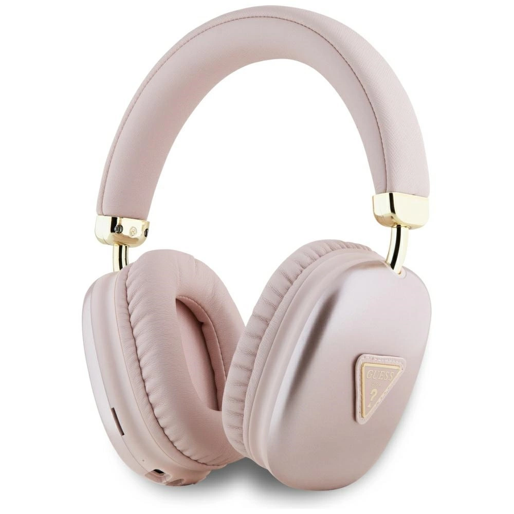 Guess Metallic Triangle Logo Over-Ear Headphones - Pinkeng