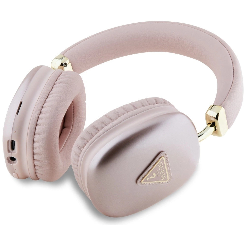 Guess Metallic Triangle Logo Over-Ear Headphones - Pinkeng