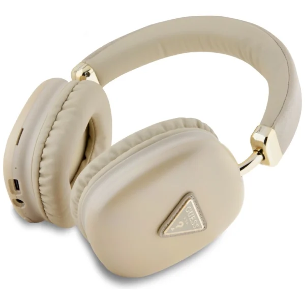 Guess Bluetooth 5.3 Metallic Triangle Logo Gold Over-Ear Headphoneseng
