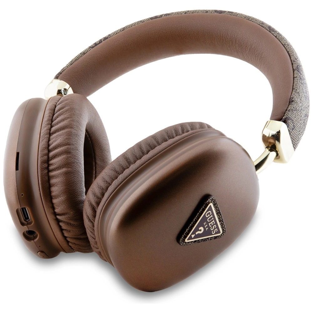 Guess Triangle Logo Over-Ear Headphones - Browneng