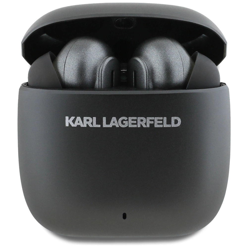 Karl Lagerfeld Metal Printed Logo ANC/ENC Headphones - Blackeng