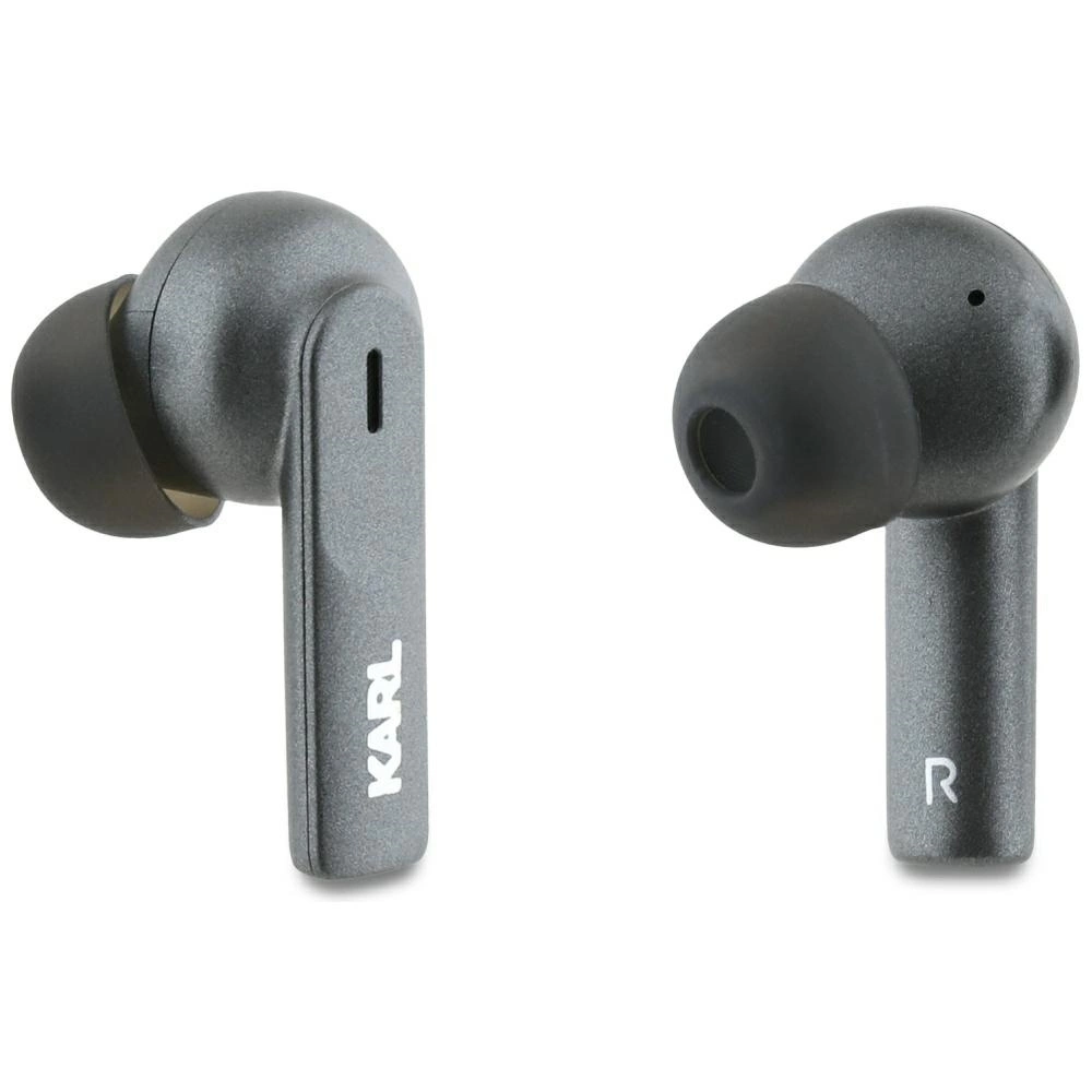 Karl Lagerfeld Metal Printed Logo ANC/ENC Headphones - Blackeng