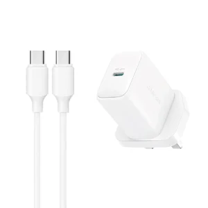 Joyroom JR-TCF20 PD 20W Wall Charger (UK Plug) with 1m USB-C Cable - Whiteeng
