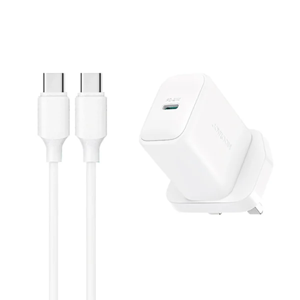 Joyroom JR-TCF20 PD 20W Wall Charger (UK Plug) with 1m USB-C Cable - Whiteeng