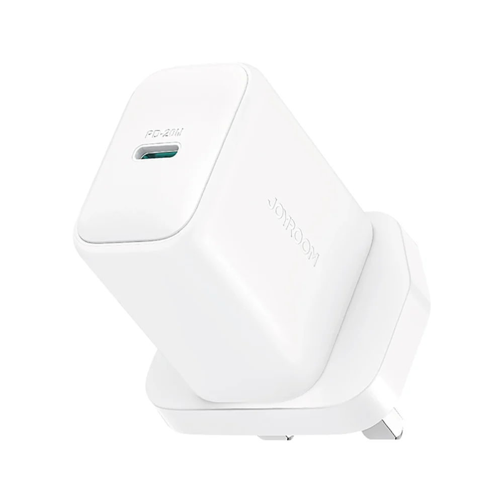 Joyroom JR-TCF20 PD 20W Wall Charger (UK Plug) with 1m USB-C Cable - Whiteeng