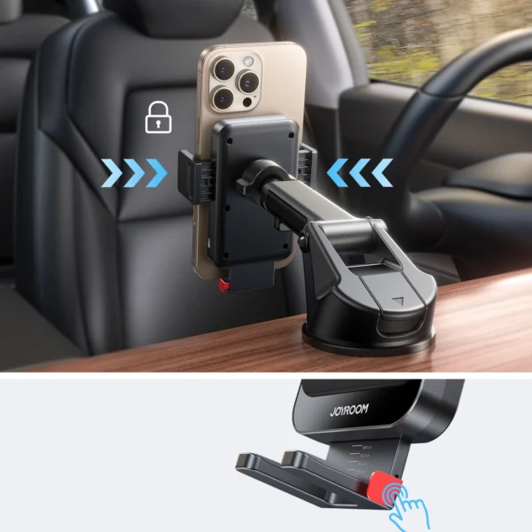 Joyroom JR-ZS241S car mount with inductive charger for dashboard - blackeng