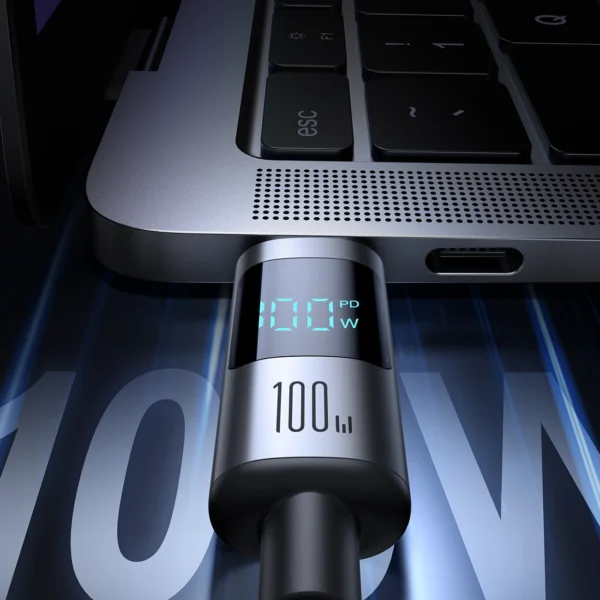 Joyroom S-A16 Pro Prism Series 100W USB-C Cable - USB-C with Digital Display 1.2m - Blackeng
