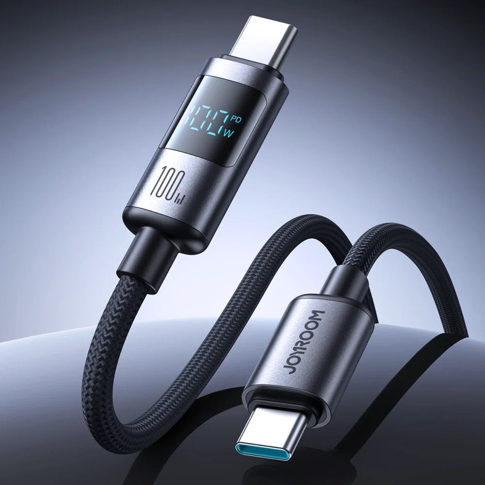 Joyroom S-A16 Pro Prism Series 100W USB-C Cable - USB-C with Digital Display 1.2m - Blackeng