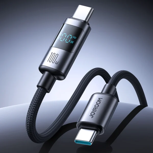 Joyroom S-A16 Pro Prism Series 100W USB-C Cable - USB-C with Digital Display 1.2m - Blackeng