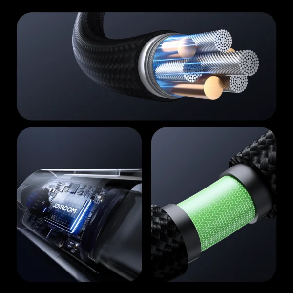 Joyroom S-A16 Pro Prism Series 100W USB-C Cable - USB-C with Digital Display 1.2m - Blackeng
