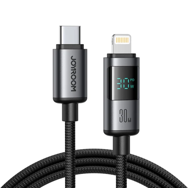 Joyroom S-A16 Pro Prism Series 30W USB-C - Lightning Cable with Display 1.2m - Blackeng
