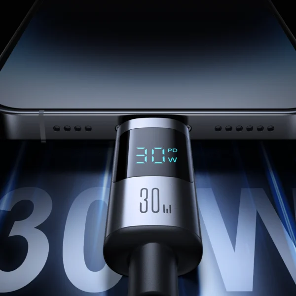 Joyroom S-A16 Pro Prism Series 30W USB-C - Lightning Cable with Display 1.2m - Blackeng