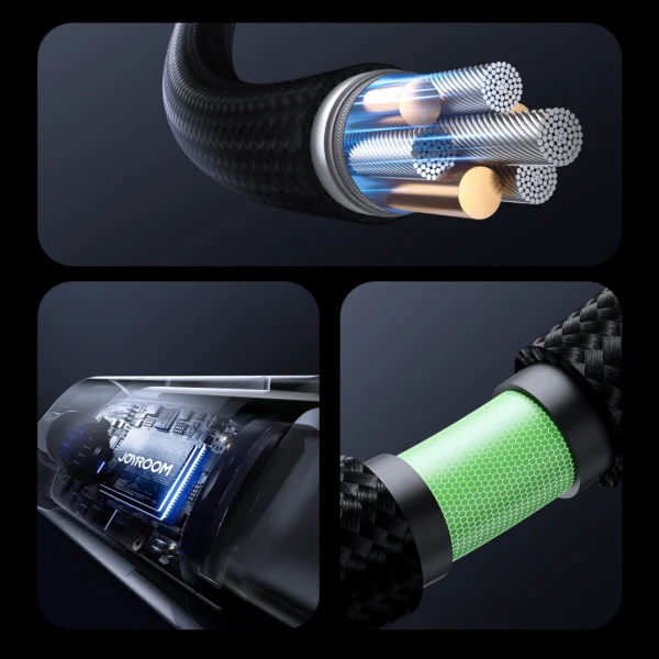Joyroom S-A16 Pro Prism Series 3A USB-A - Lightning Cable with Display 1.2m - Blackeng
