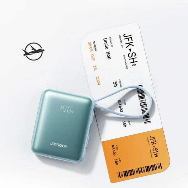 Joyroom JR-PBF27 22.5W 10000mAh Powerbank with Two Built-in Cables - Blueeng