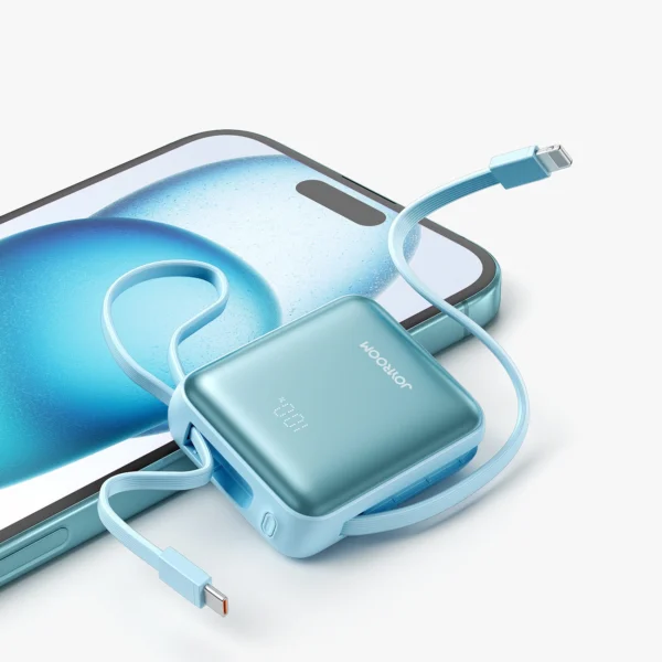 Joyroom JR-PBF27 22.5W 10000mAh Powerbank with Two Built-in Cables - Blueeng