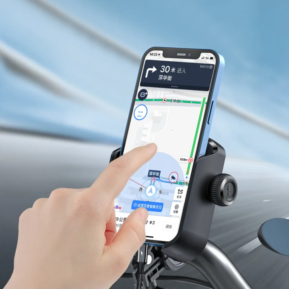 Joyroom JR-ZS431 phone holder for bike, motorcycle, scooter - blackeng