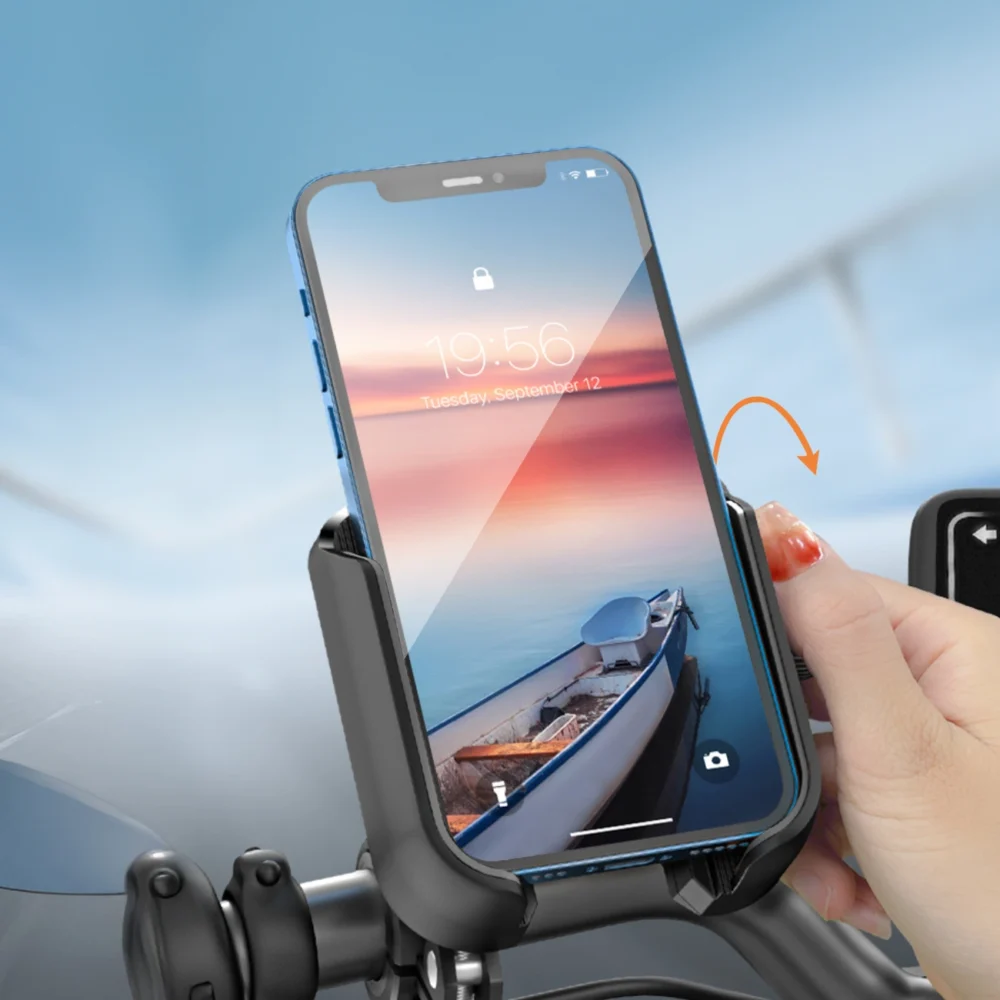 Joyroom JR-ZS431 phone holder for bike, motorcycle, scooter - blackeng