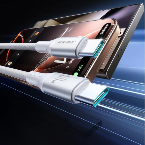 Joyroom S-A28 Flash Series 60W USB-C - USB-C Cable 1m - Whiteeng