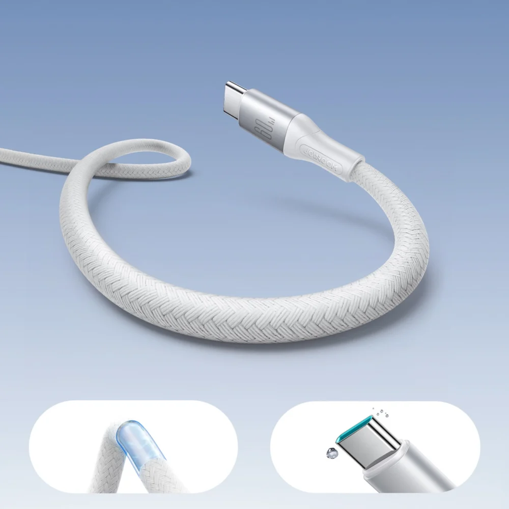 Joyroom S-A28 Flash Series 60W USB-C - USB-C Cable 1m - Whiteeng