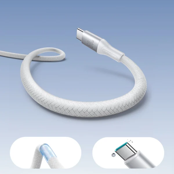 Joyroom S-A28 Flash Series 60W USB-C - USB-C Cable 1m - Whiteeng