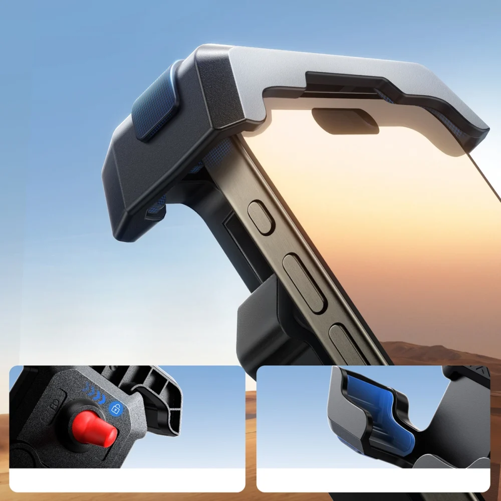Joyroom JR-ZS428 shockproof handlebar holder for motorcycle, bike, scooter - blackeng