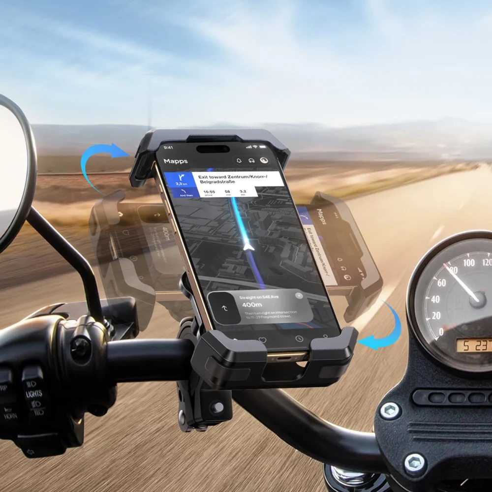 Joyroom JR-ZS428 shockproof handlebar holder for motorcycle, bike, scooter - blackeng