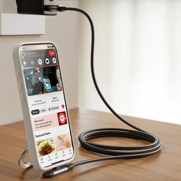 Joyroom S-A56 EnjoyX Series 90° USB-C - USB-C cable 60W 1.2m - blackeng