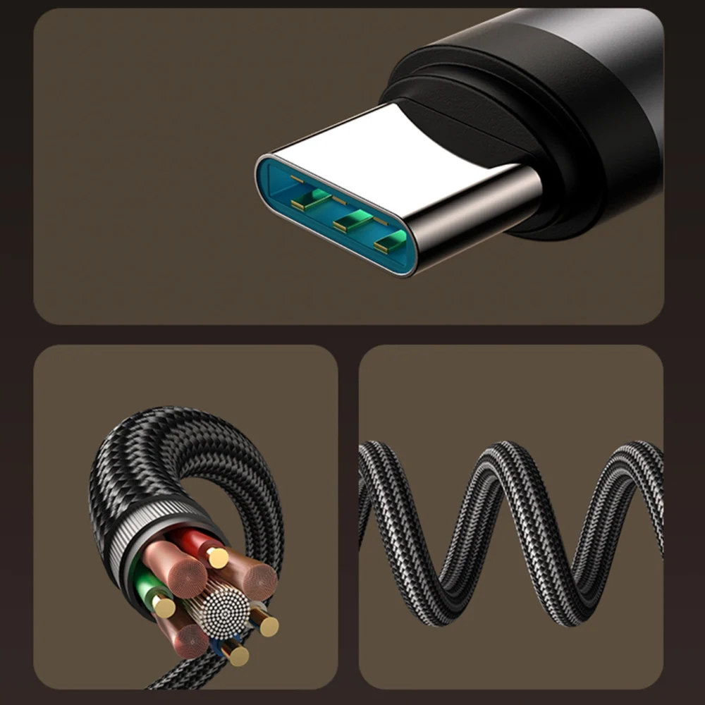 Joyroom S-A56 EnjoyX Series 90° USB-C - USB-C cable 60W 1.2m - blackeng