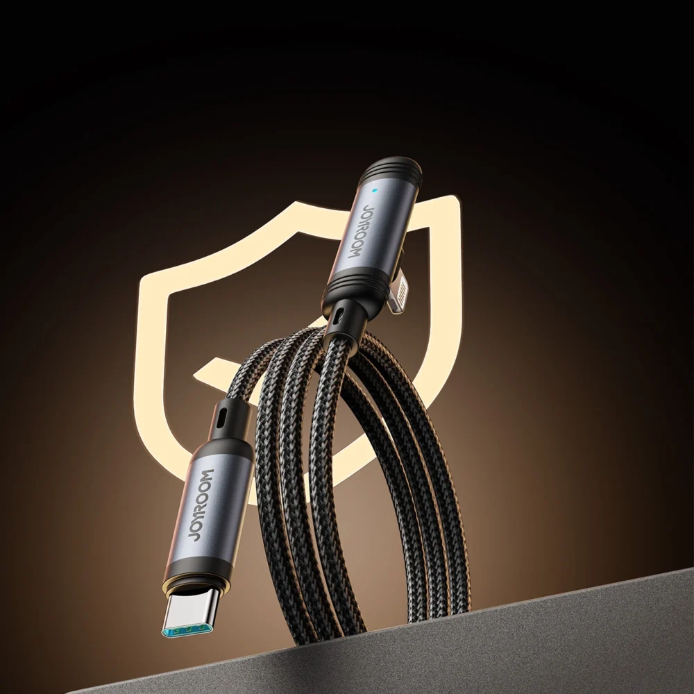 Joyroom S-A56 EnjoyX Series 90° USB-C - Lightning cable 30W 1.2m - blackeng