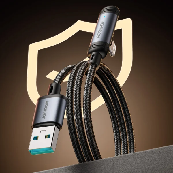 Joyroom S-A56 EnjoyX Series 90° USB-A - Lightning 3A cable 1.2m - blackeng