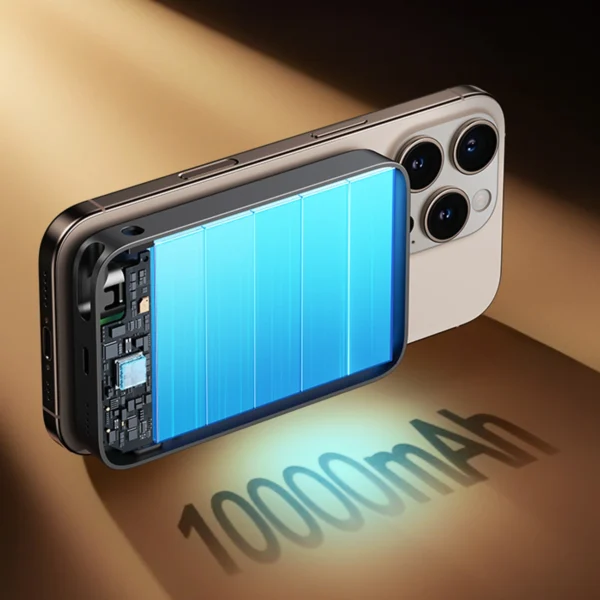 Joyroom JR-PBM02 Powerbank 22.5W 10000mAh 3in1 Magnetic Inductive Compatible with MagSafe with Built-in Cable - Blackeng