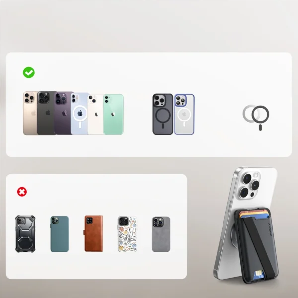 Joyroom JR-ZS432 Magnetic Wallet Compatible with MagSafe - Blackeng