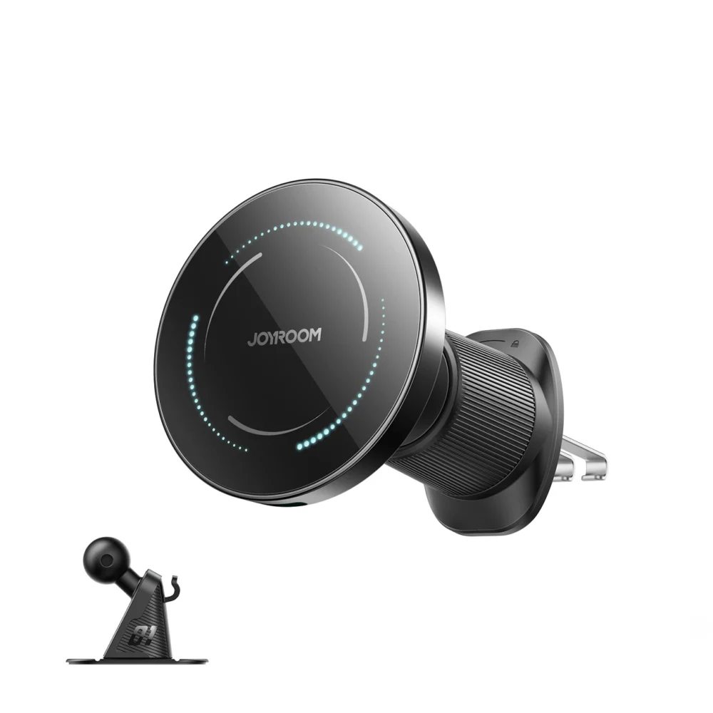 Joyroom JR-ZS502 MagSafe Compatible Car Holder with Wireless Charger for Air Vent/Dashboard - Blackeng