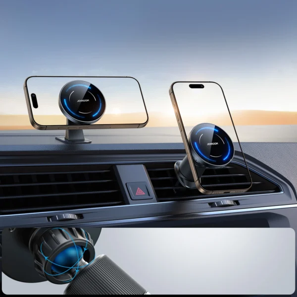 Joyroom JR-ZS502 MagSafe Compatible Car Holder with Wireless Charger for Air Vent/Dashboard - Blackeng