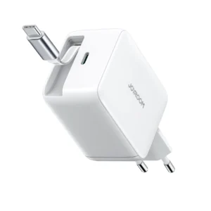 Joyroom JR-TCL06 67W GaN Wall Charger with Built-in Retractable USB-C Cable - Whiteeng