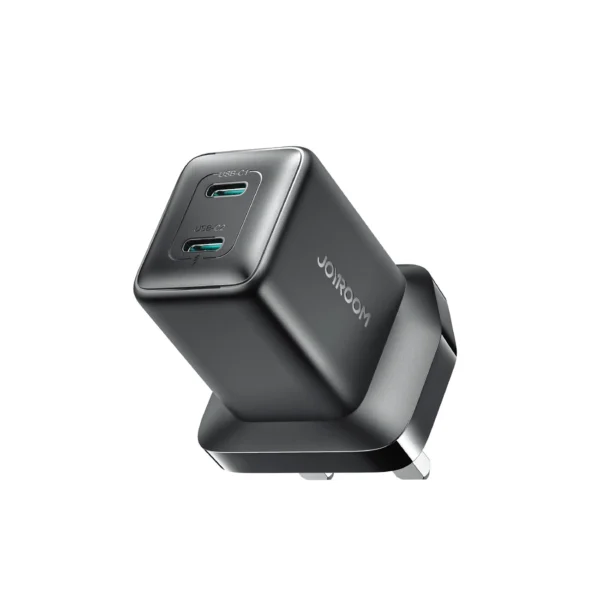 Joyroom JR-TCG17 45W 2 x USB-C wall charger (UK plug) - blackeng