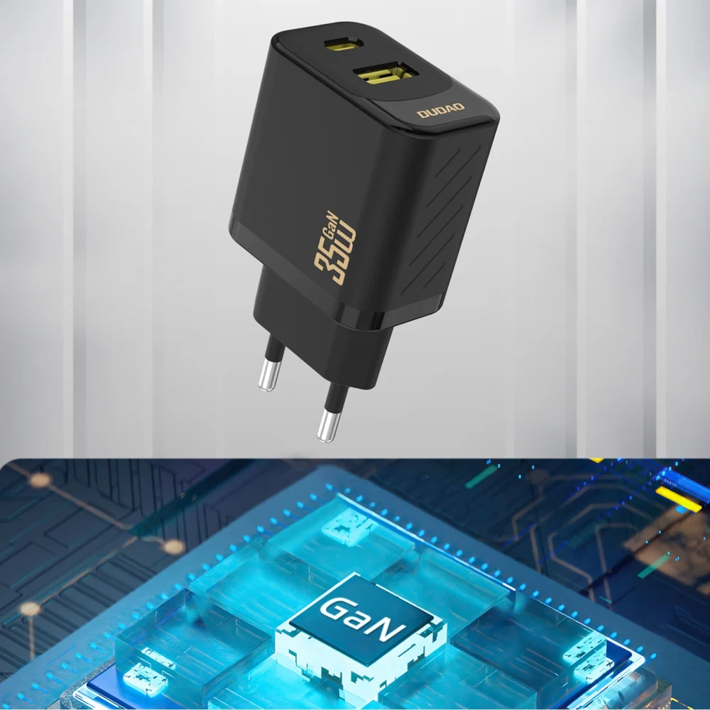 Dudao A27MAXC Ładowarka Sieciowa 35W Czarna + kabel USB-Cpol
