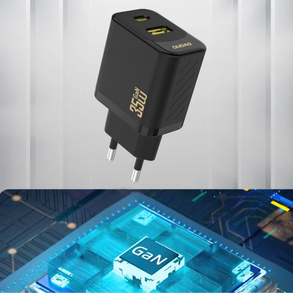 Dudao A27MAXC Ładowarka Sieciowa 35W Czarna + kabel USB-Cpol