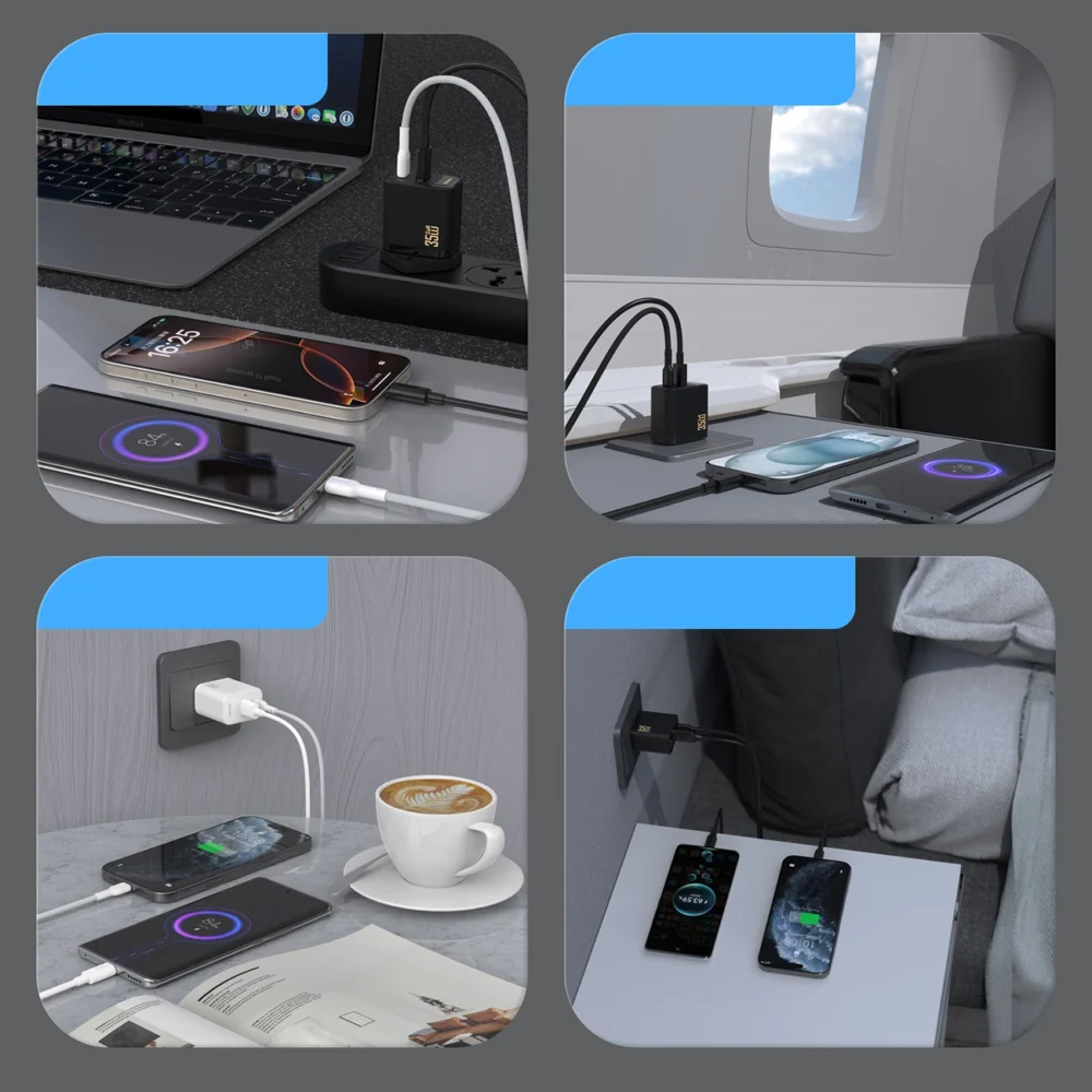 Dudao A27MAXC Ładowarka Sieciowa 35W Czarna + kabel USB-Cpol