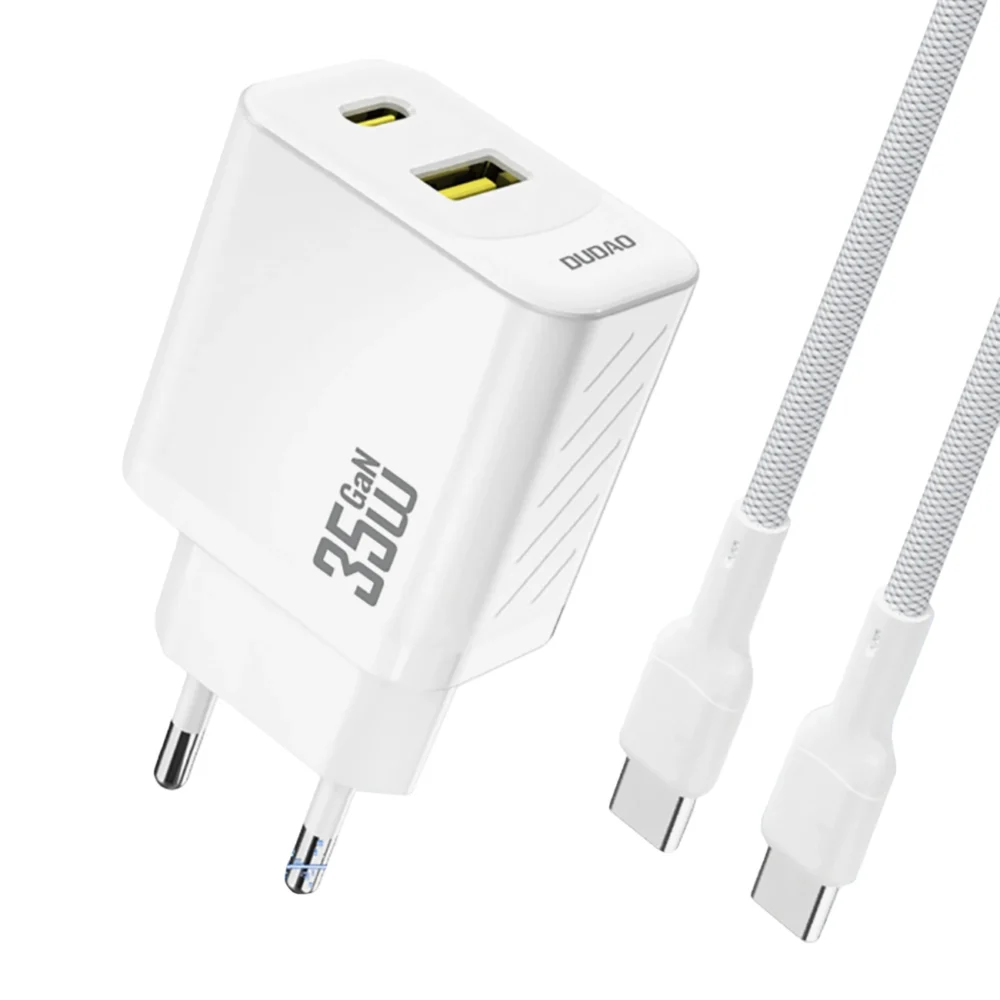 Dudao A27MAXC Ładowarka Sieciowa 35W Biała + kabel USB-Cpol