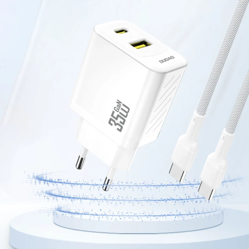 Dudao A27MAXC Ładowarka Sieciowa 35W Biała + kabel USB-Cpol