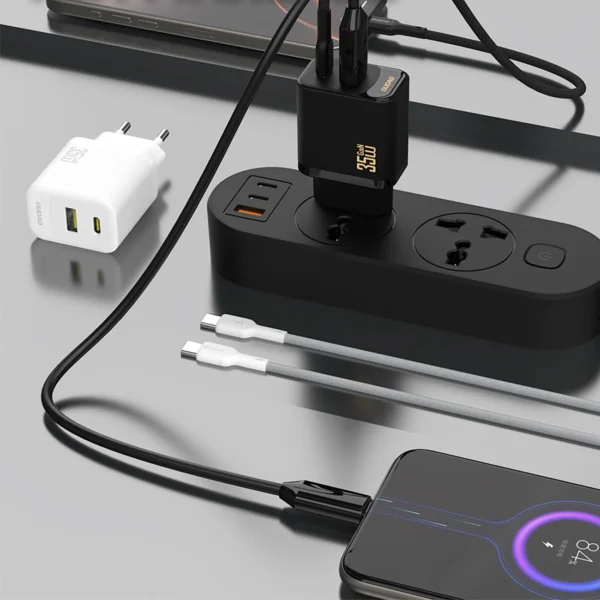 Dudao A27MAXC Ładowarka Sieciowa 35W Biała + kabel USB-Cpol
