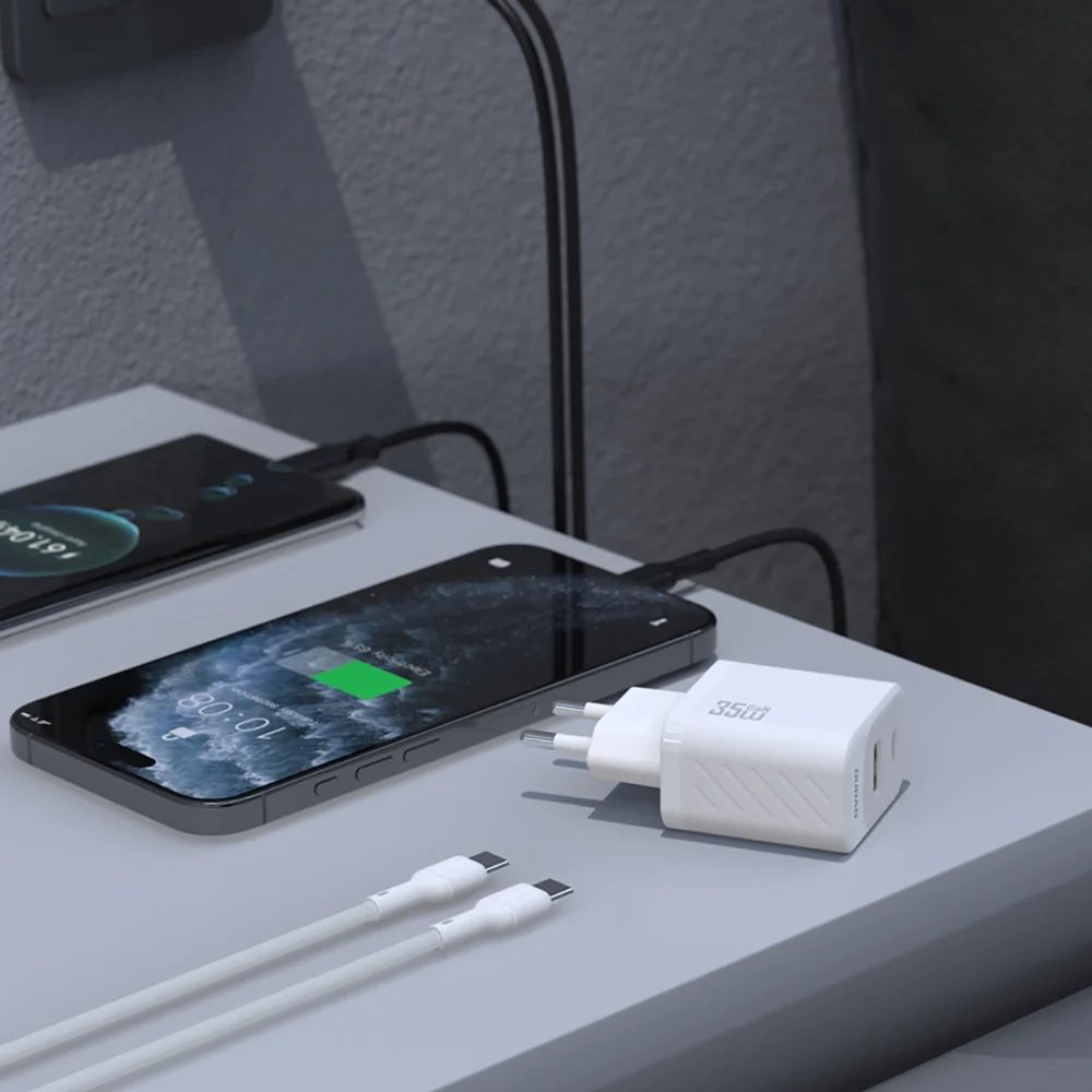Dudao A27MAXC Ładowarka Sieciowa 35W Biała + kabel USB-Cpol