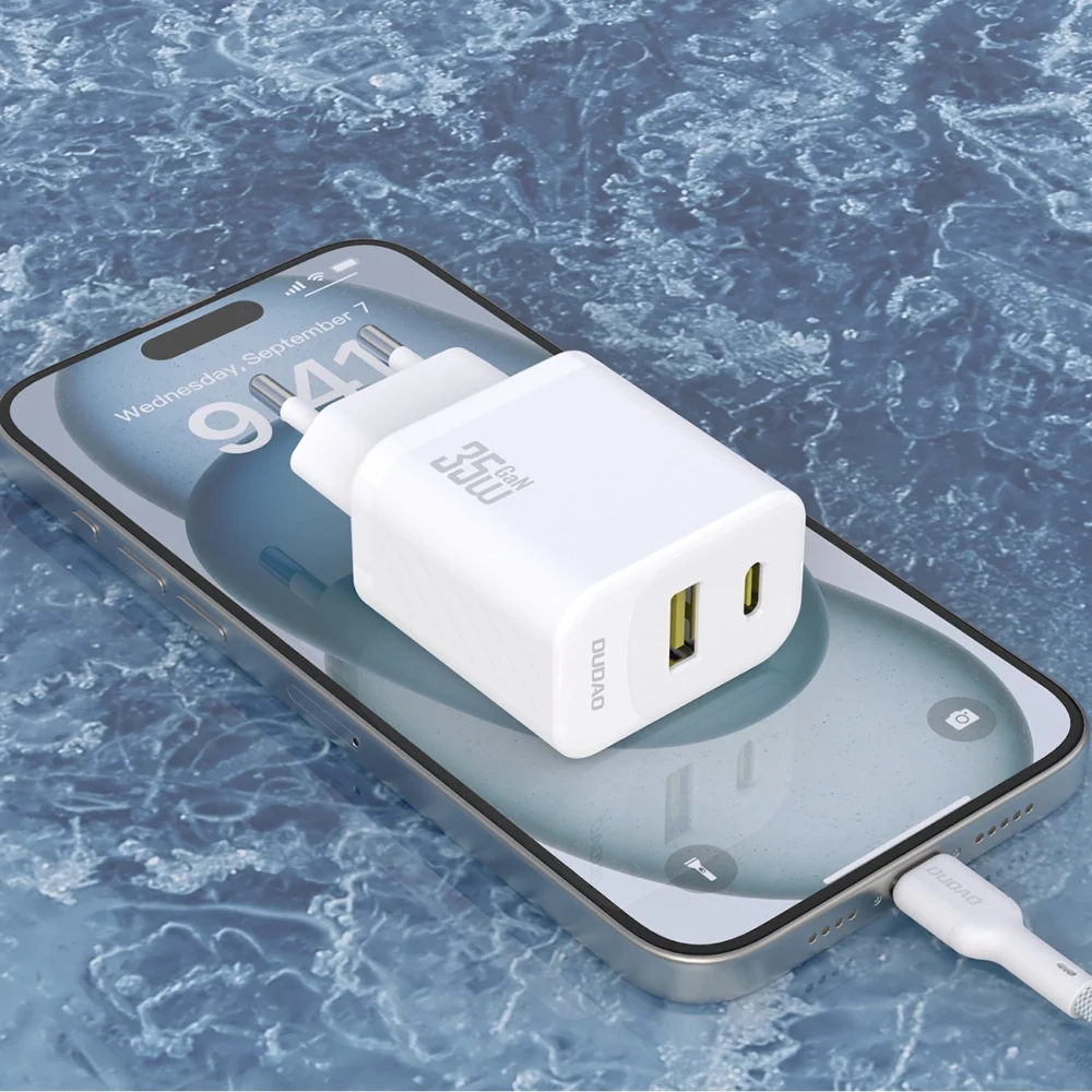 Dudao A27MAXC Ładowarka Sieciowa 35W Biała + kabel USB-Cpol
