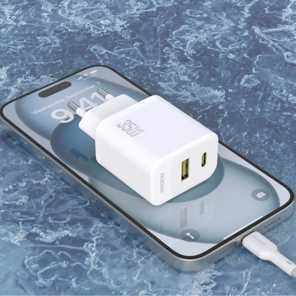 Dudao A27MAXC Ładowarka Sieciowa 35W Biała + kabel USB-Cpol