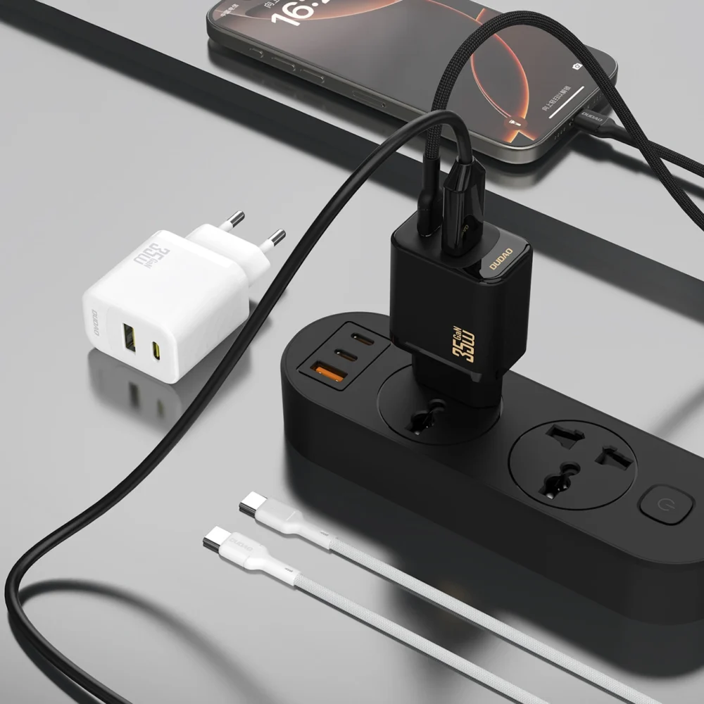 Dudao A27MAXC Ładowarka Sieciowa 35W Biała + kabel USB-Cpol
