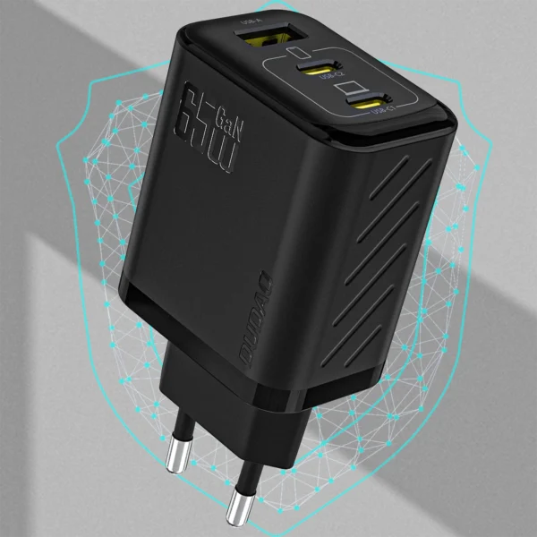 Dudao A29C Ładowarka Sieciowa 65W GaN Czarna + kabel USB-Cpol