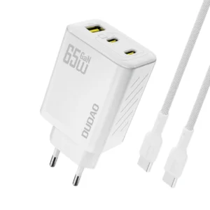 Dudao A29C Ładowarka Sieciowa 65W GaN Biała + kabel USB-Cpol
